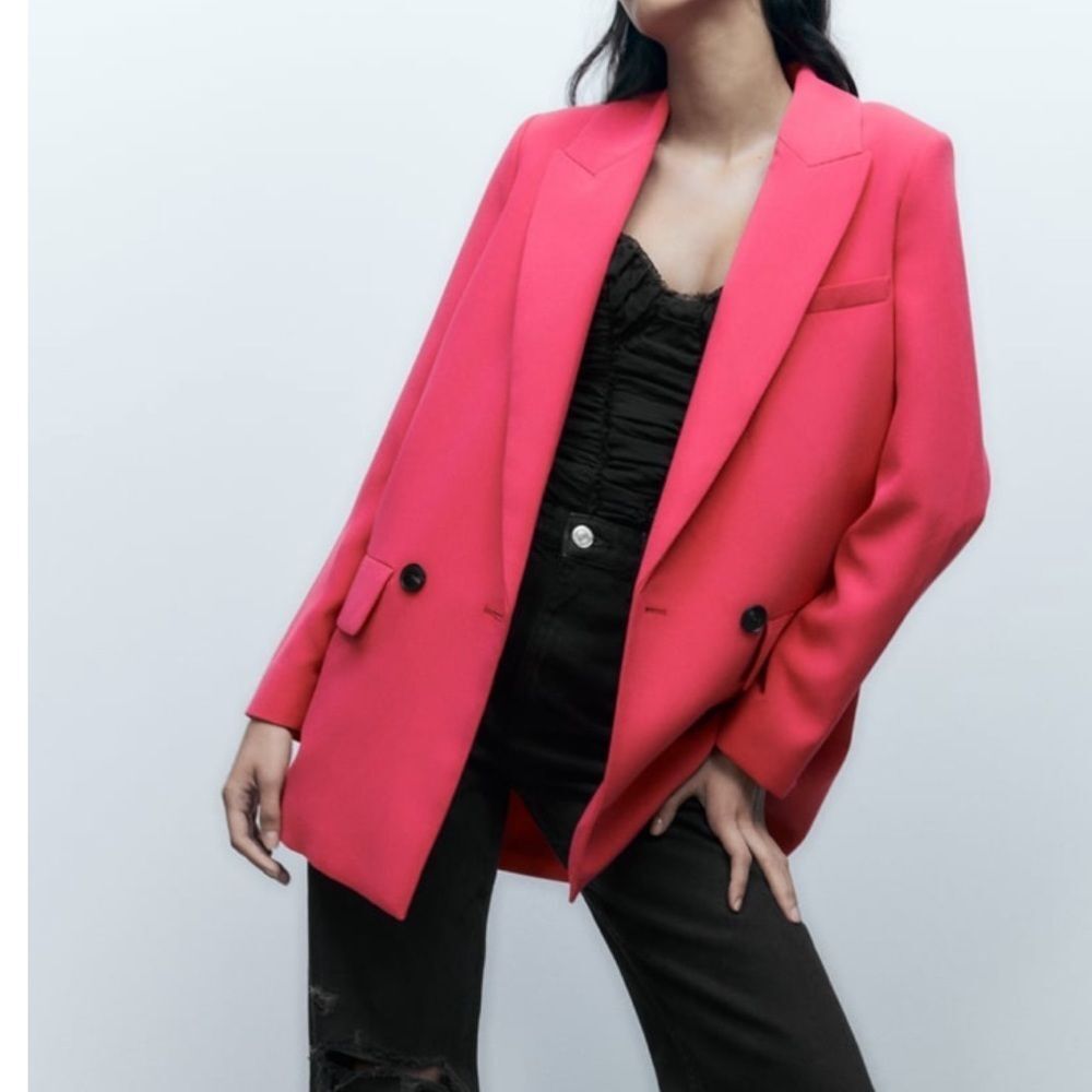 Zara Flowy Long Blazer - Picture 2 of 10